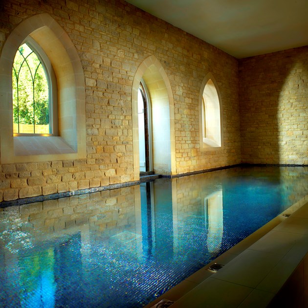 The 12 Metre Heated Pool at The Royal Crescent Hotel & Spa in Bath.