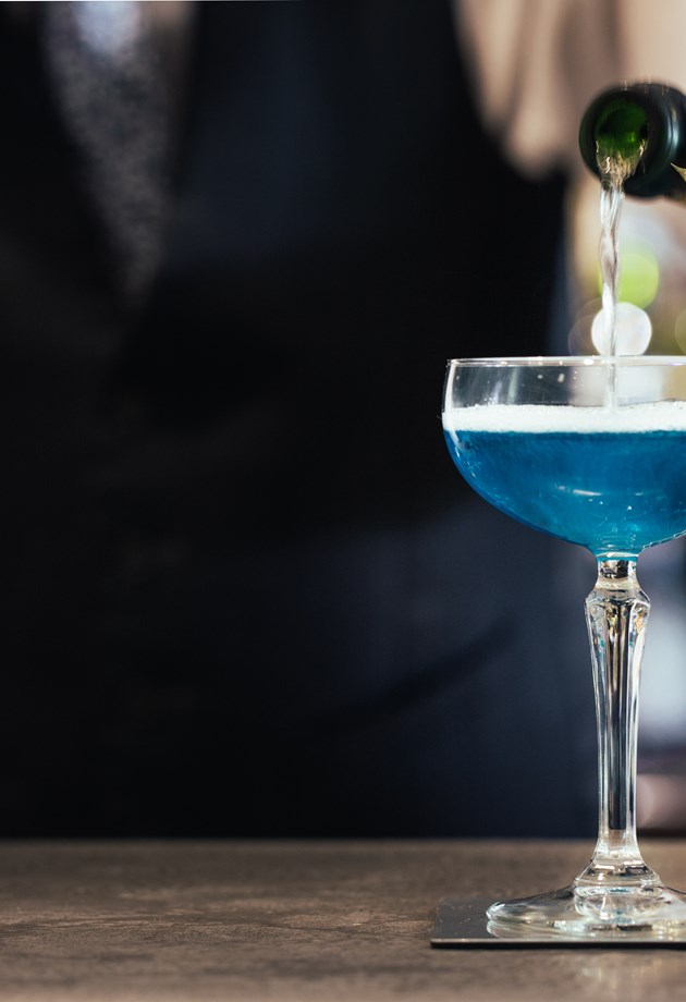The Queen of the blues cocktail served at Montagu Bar is a fan favourite.