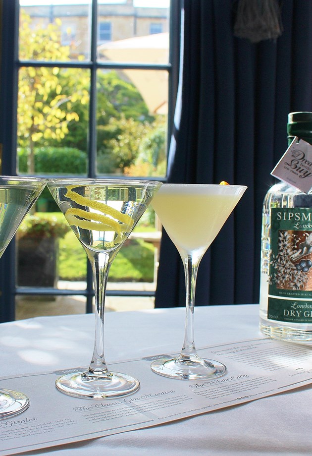 Perfect for a sunny day, the Sipsmith Flight cocktail is served at The Montagu Bar in Bath