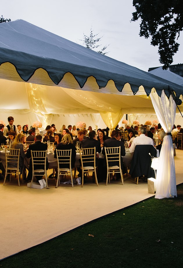 A marquee can be set up on our lawn to create a fantastic wedding venue for 150 guests in Bath.